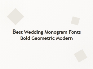 Bold Geometric Wedding Monogram Fonts