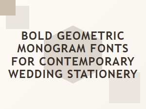 Bold Geometric Monograms for Modern Wedding Stationery